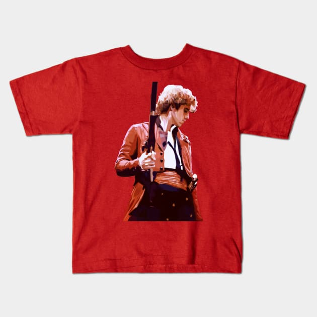 Painting of Enjolras standing with a gun Kids T-Shirt by byebyesally